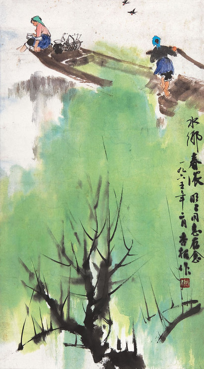 胡杏根（现代）  水乡春浓