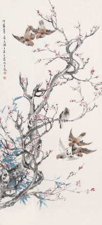 吴青霞（b.1910）  花鸟