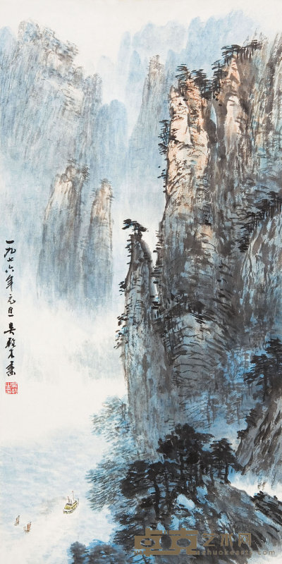 吴养木（b.1921）山水 68×34  cm