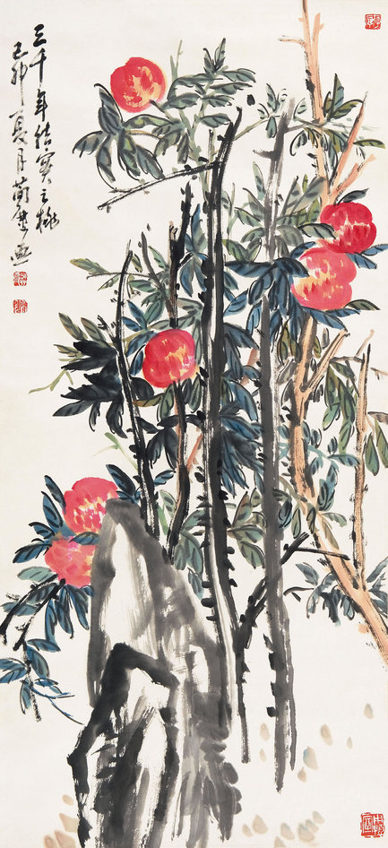 曹简楼（b.1913）  寿桃