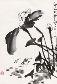 萧平（b. 1942）池塘鱼乐