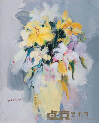 谢中霞 花卉 76×61cm
