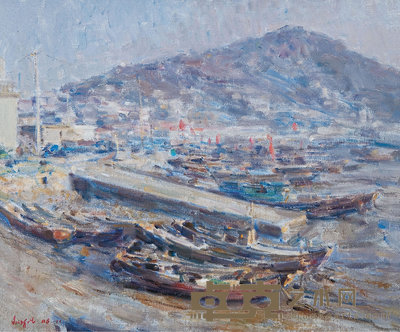 李建民 码头 46×55cm