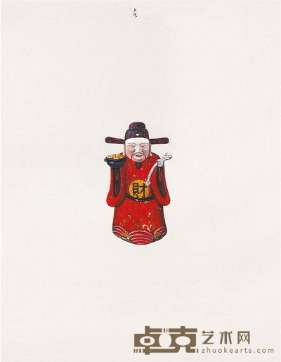 季大纯 财神 110×110cm
