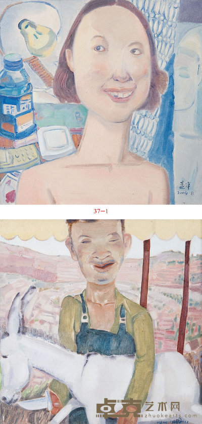 缪远洋 无题两张 33×33cm×2