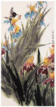 郭怡孮 1985年作 蝶恋花 镜心78×40cm