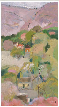 胡靖 2005年作 春色83×45cm