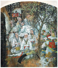 徐惠泉 人物 镜心180×156cm