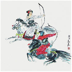 冯远 1990年作 人物 镜心68×68cm