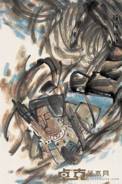 赵绪成 飞天 镜心 68×46cm