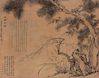 钱维城 丙戌（1766年）作 五君子图 立轴