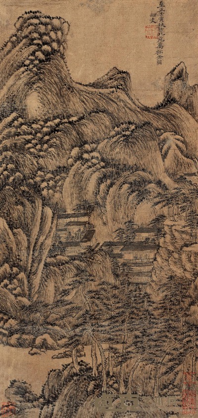 徐贲 壬寅（1362年）作 山水 立轴 51×24cm