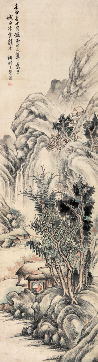 王学浩 壬申（1812年）作 山水 立轴
