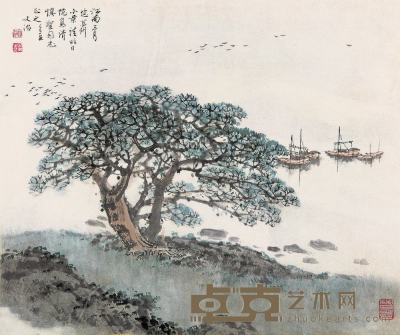 宋文治 己巳（1989年）作 江南三月 镜心 38×45cm