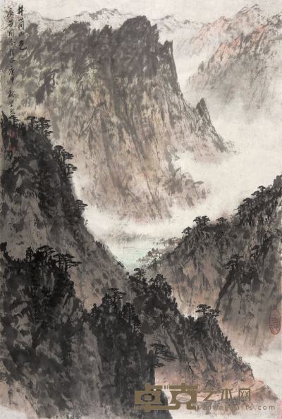 魏紫熙 庚申（1980年）作 井冈山色 镜心 67.5×45.5cm