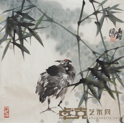 邱炽铭  花鸟 68×68cm