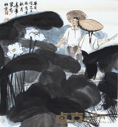 刘春华 人物 70×65cm