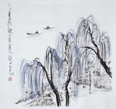 崔见  山水