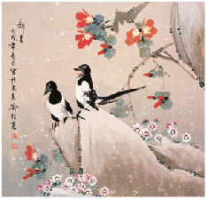 喻继高 2006年作 新春 镜心68×68cm