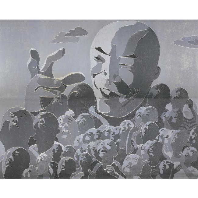 方力钧 1998年作 1998，11，15（五卷一组）488×610cm