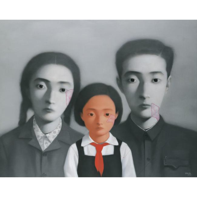张晓刚 2002年作 大家庭系列159.4×199cm