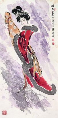 薛林兴 1998年作 昭君出塞 镜片