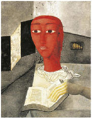 张晓刚 1990年作 重复的空间 NO.348.3×38cm
