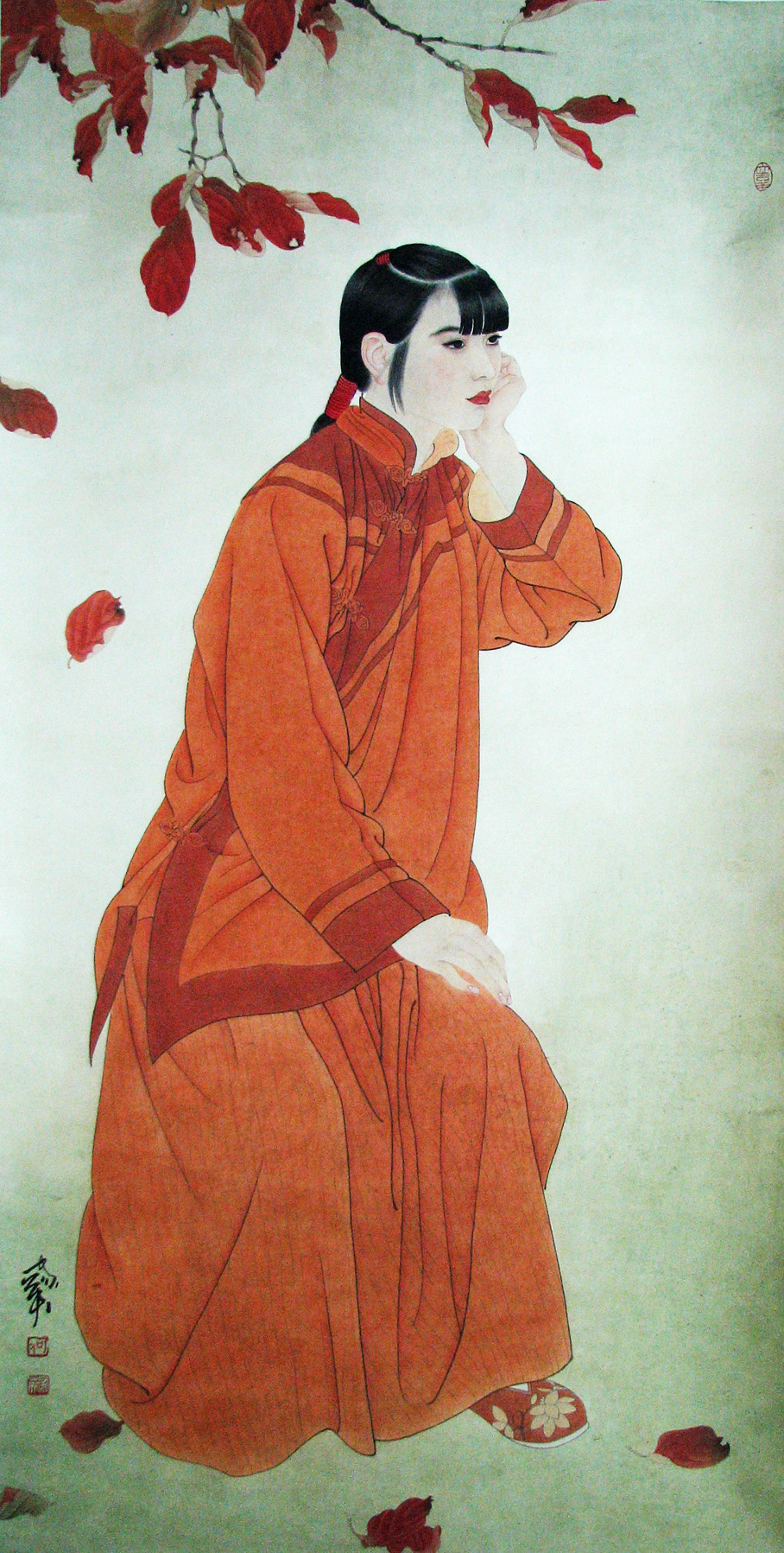 何家英 人物132×66CM