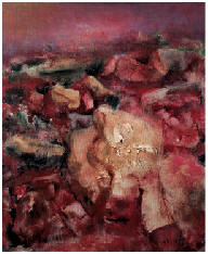周春芽 红石头系列73×61cm