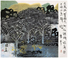 陈平 雨送轻风 镜心66×67cm