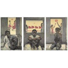 苏新平 Inside and Outside Room（triptych）200 X 130 cm
