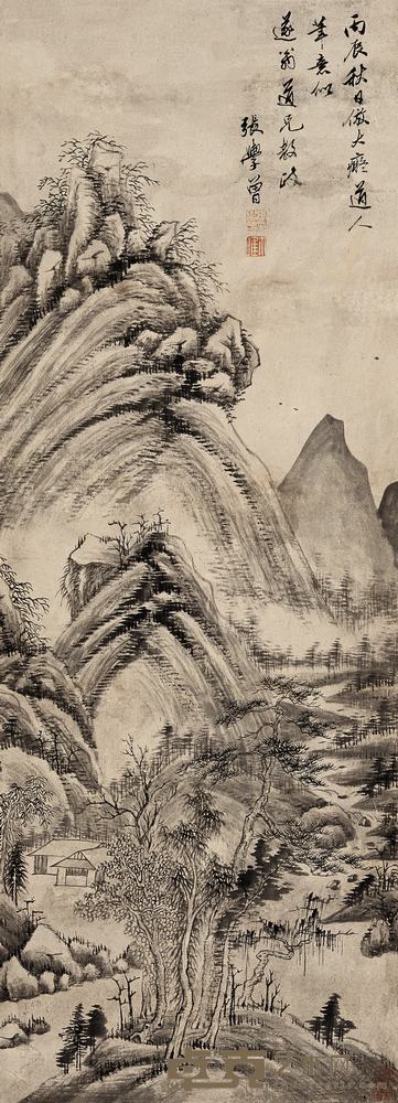 张学曾 山水 镜心 80×29cm