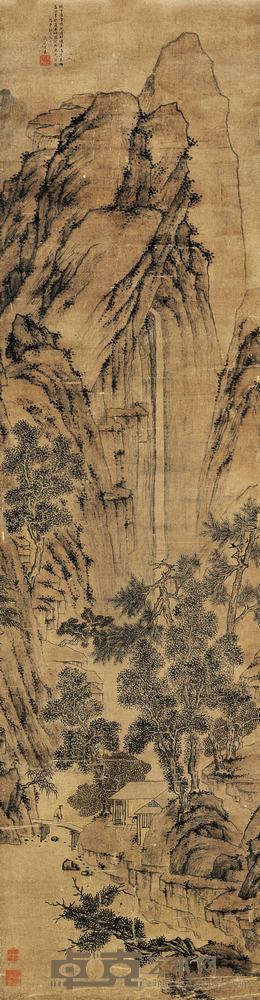 文嘉 1548年作 山水 立轴 174×45cm