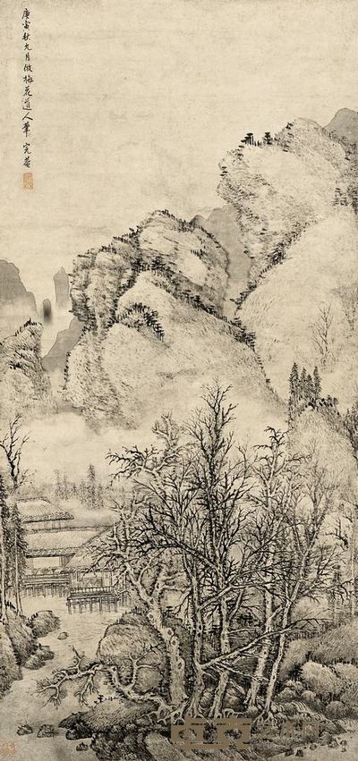 刘珏 1470年作 山水 立轴 120×56cm