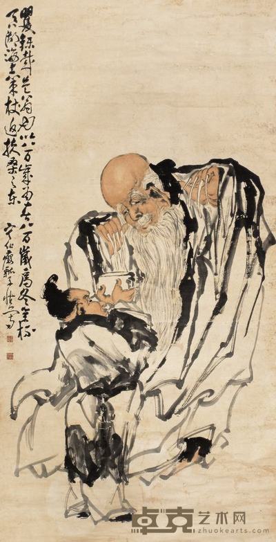 黄慎 寿星 立轴 236×120cm