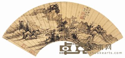 高岑 1645年作 云山草庐 扇面