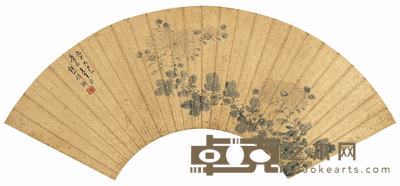 胡慥 花卉 扇面