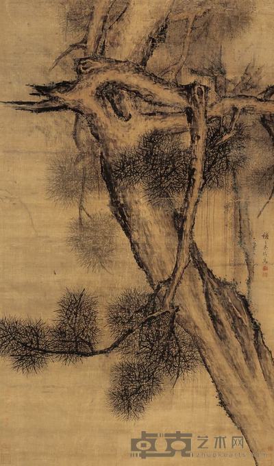 吴补之 松树 立轴 156×90cm