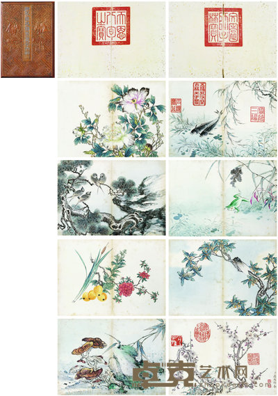 蒋廷锡 花鸟 册页（八开） 16×23cm×8