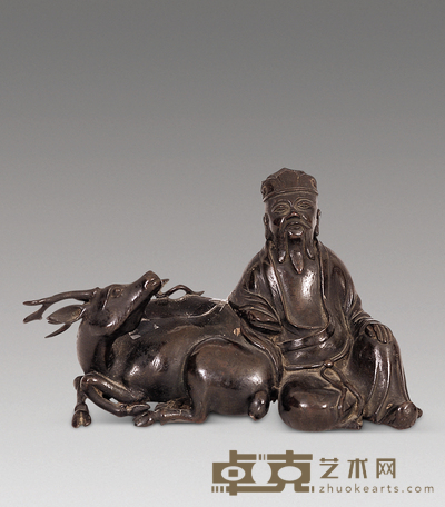 清 铜高官厚禄香熏 长20cm