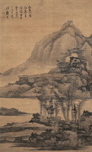 龚贤(1618-1689)  江村幽居图