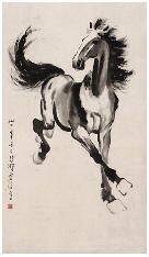 徐悲鸿 骏马 立轴67.3×44.6cm
