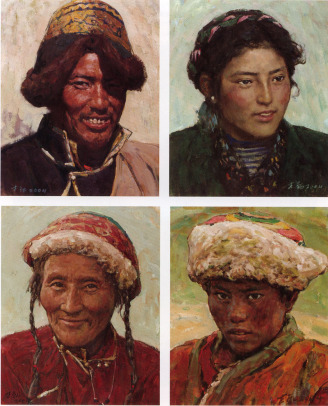 潘世勋 2004年作 西藏人物肖像四幅