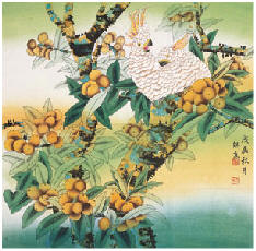 喻继高 鹦鹉 镜心66×66cm