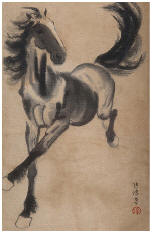 徐悲鸿 马 镜心14×9cm