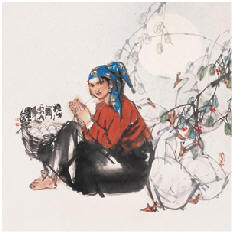 史国良 1999年作 搓线图 镜心69×68cm