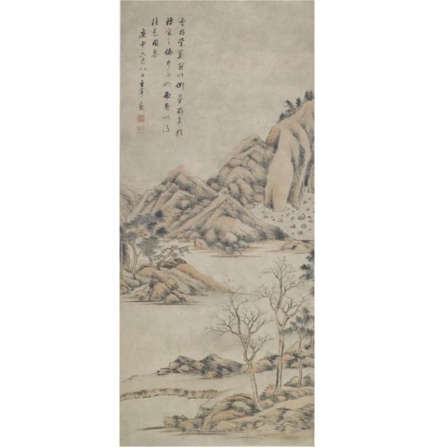 董其昌 MOUNTAIN LANDSCAPE97×43cm