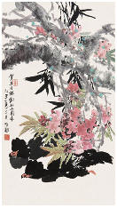 郭怡孮 花鸟 立轴67×38cm