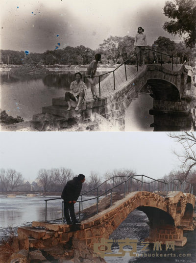 海波 1999年作 桥 61×91cm×2