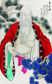 刘文西　寿星图